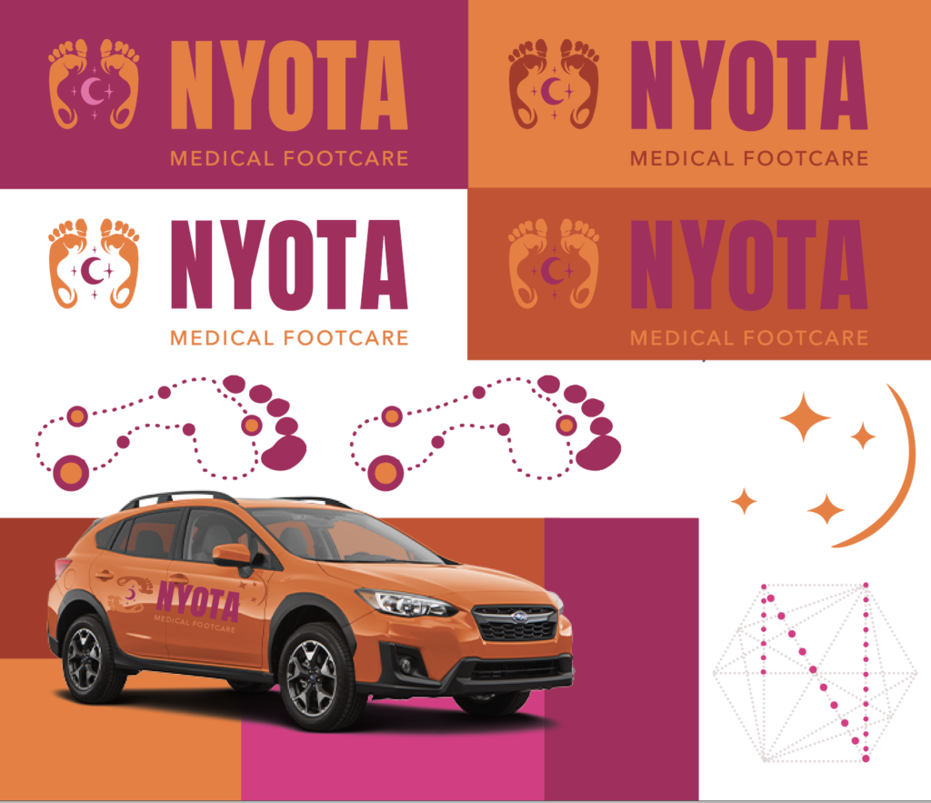Nyota medical foot care Brand identity